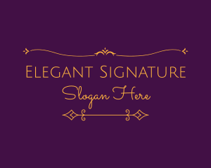 Luxurious Elegant Text logo design