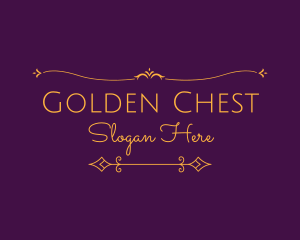 Luxurious Elegant Text logo design