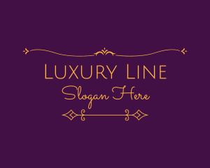 Luxurious Elegant Text logo design