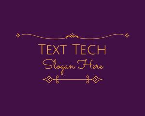 Luxurious Elegant Text logo design