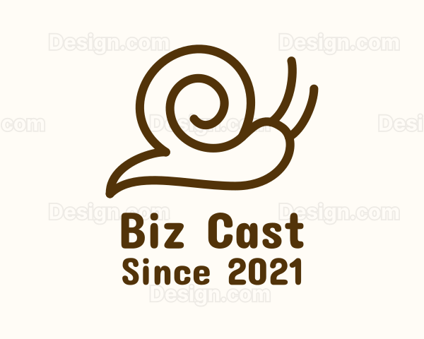 Minimalist Brown Snail Logo