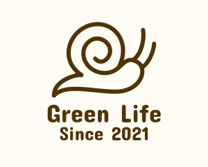 Minimalist Brown Snail logo