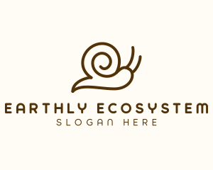 Minimalist Brown Snail logo
