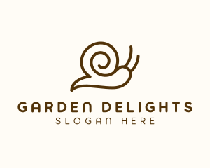 Minimalist Brown Snail logo design