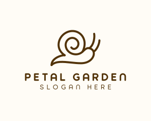 Minimalist Brown Snail logo design