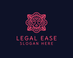 Festive Leaf Skull  logo