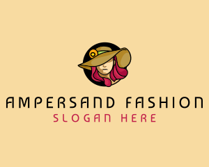 Female Hat Fashion logo design