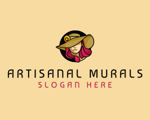 Female Hat Fashion logo design