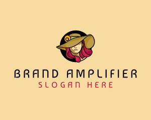 Female Hat Fashion logo design