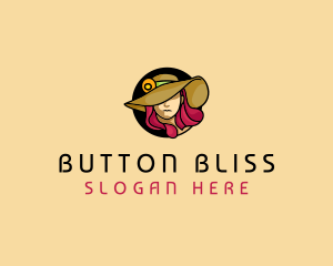 Female Hat Fashion logo design