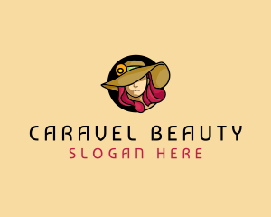 Female Hat Fashion logo design