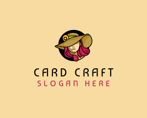 Female Hat Fashion logo design