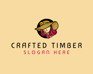 Female Hat Fashion logo design