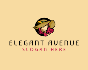 Female Hat Fashion logo design