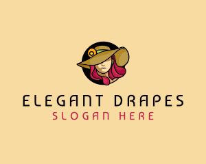 Female Hat Fashion logo design