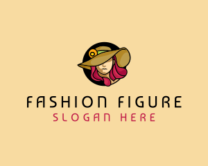 Female Hat Fashion logo design