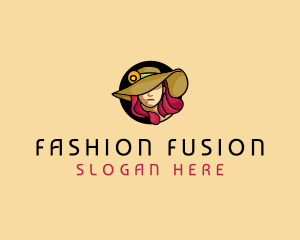 Female Hat Fashion logo design