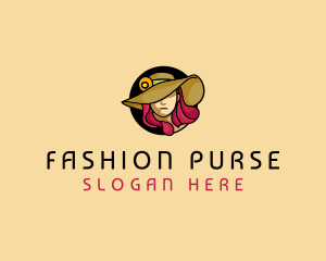 Female Hat Fashion logo design