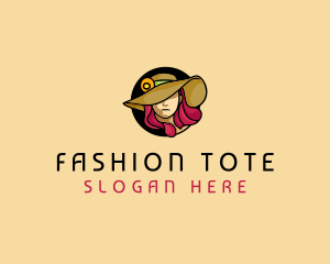 Female Hat Fashion logo design