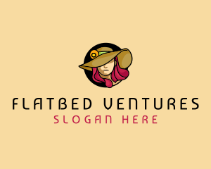 Female Hat Fashion logo design