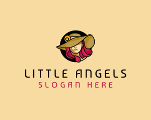 Female Hat Fashion logo design