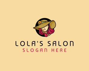 Female Hat Fashion logo design