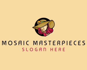 Female Hat Fashion logo design