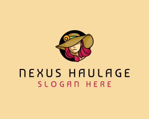 Female Hat Fashion logo design