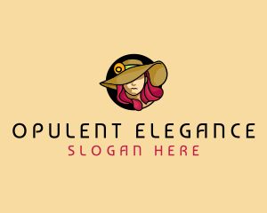 Female Hat Fashion logo design