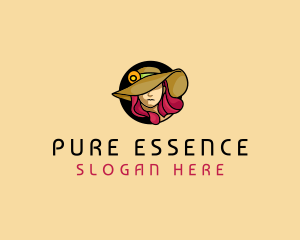 Female Hat Fashion logo design