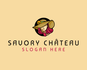 Female Hat Fashion logo design