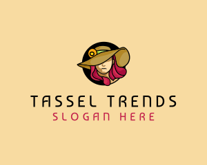 Female Hat Fashion logo design