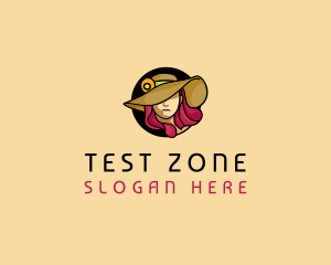 Female Hat Fashion logo design