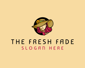 Female Hat Fashion logo design