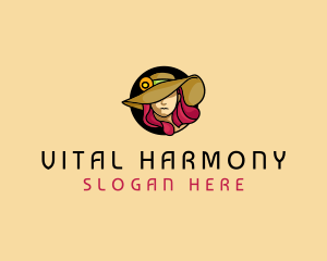 Female Hat Fashion logo design