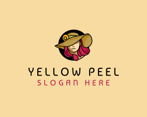 Female Hat Fashion logo design