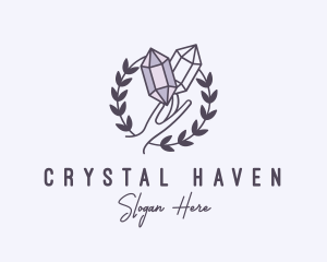 Crystal Gem Hand logo design