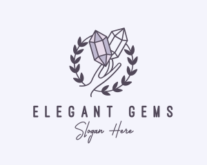 Crystal Gem Hand logo design