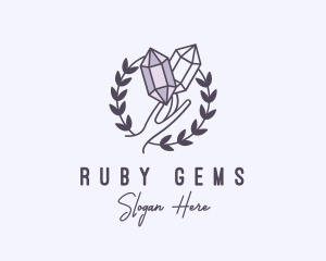 Crystal Gem Hand logo design