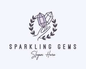 Crystal Gem Hand logo design