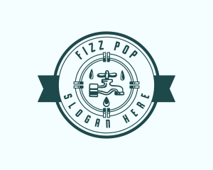 Faucet Pipe Plumbing logo design