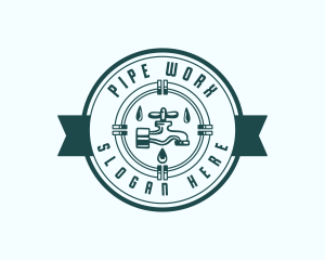 Faucet Pipe Plumbing logo