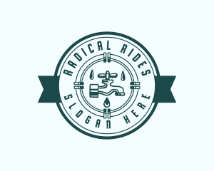 Faucet Pipe Plumbing logo design