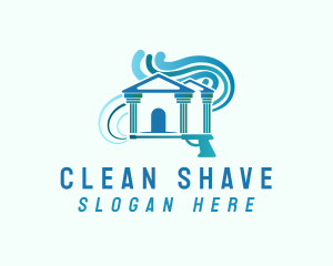 House Cleaning Washer logo design