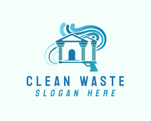 House Cleaning Washer logo design