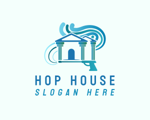 House Cleaning Washer logo design