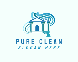 House Cleaning Washer logo design