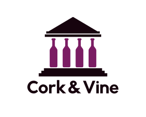 Legal Wine Bottle Building logo design