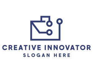 Innovations Circuit Briefcase logo design