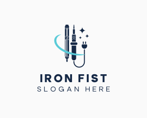 Soldering Iron Pump Tools logo design